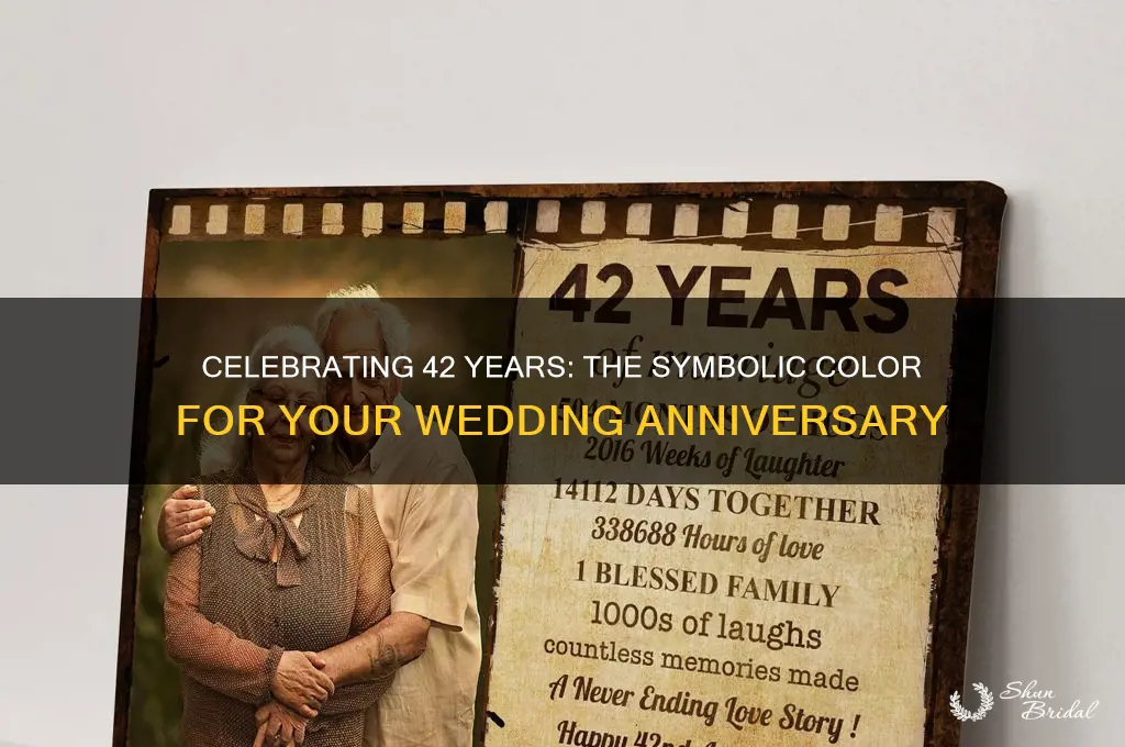 what is the color for 42nd wedding anniversary