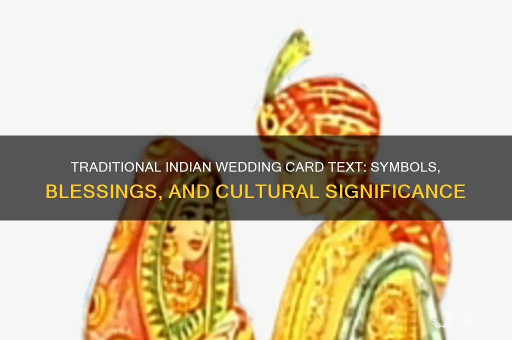 what is the content or text on indian wedding cards
