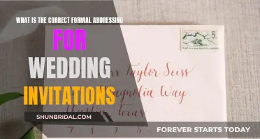 Guide to Formal Addressing for Wedding Invitations