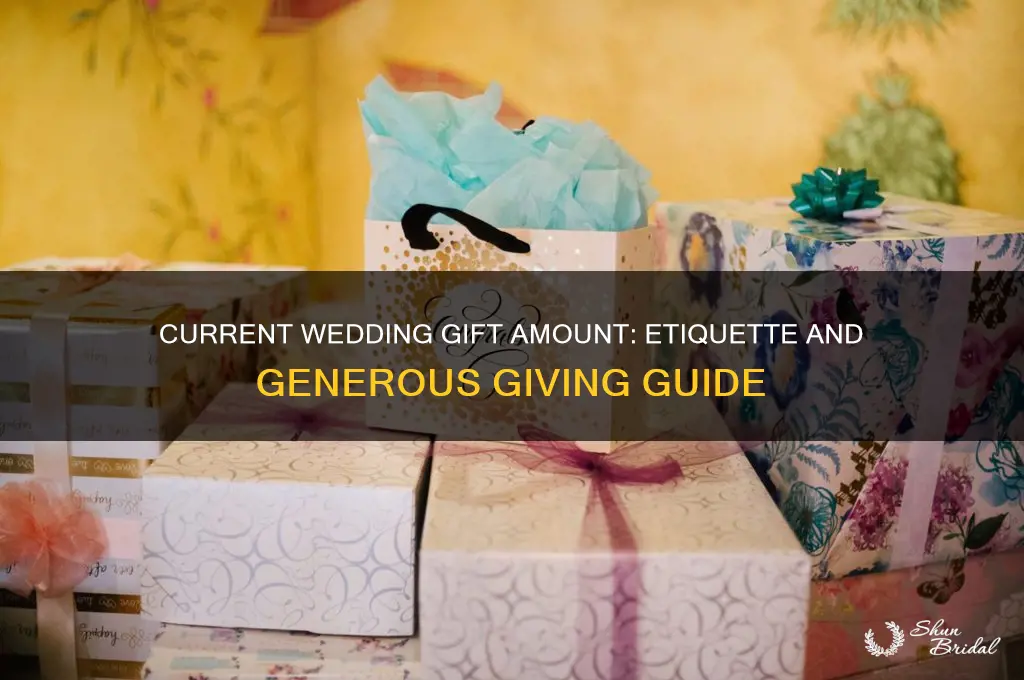 what is the current wedding gift amount