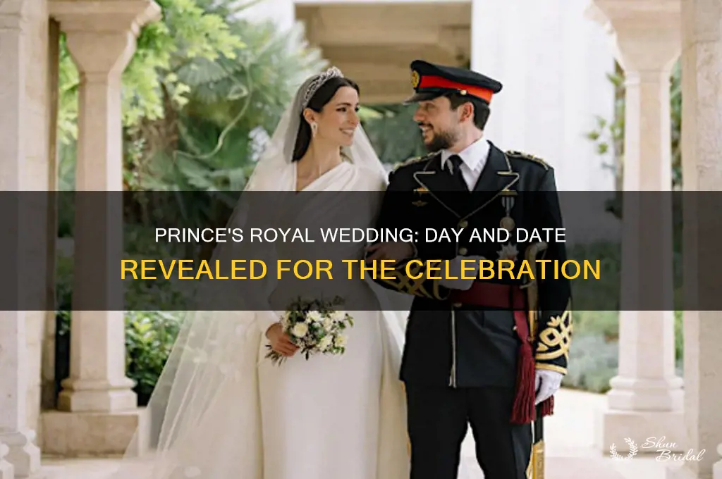 what is the day and date of the prince wedding