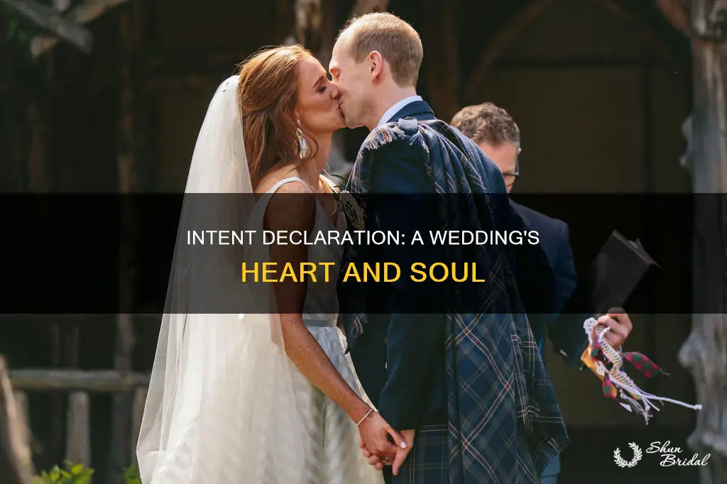 what is the declaration of intent in a wedding