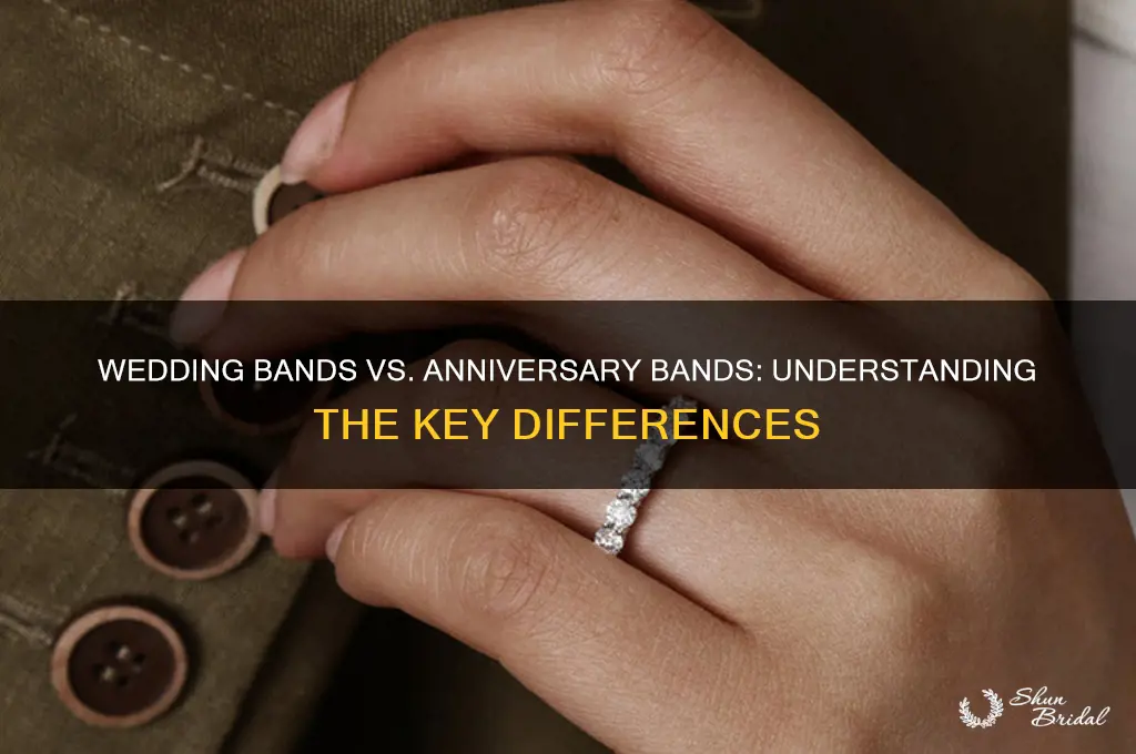 what is the difference between wedding band and anniversary band