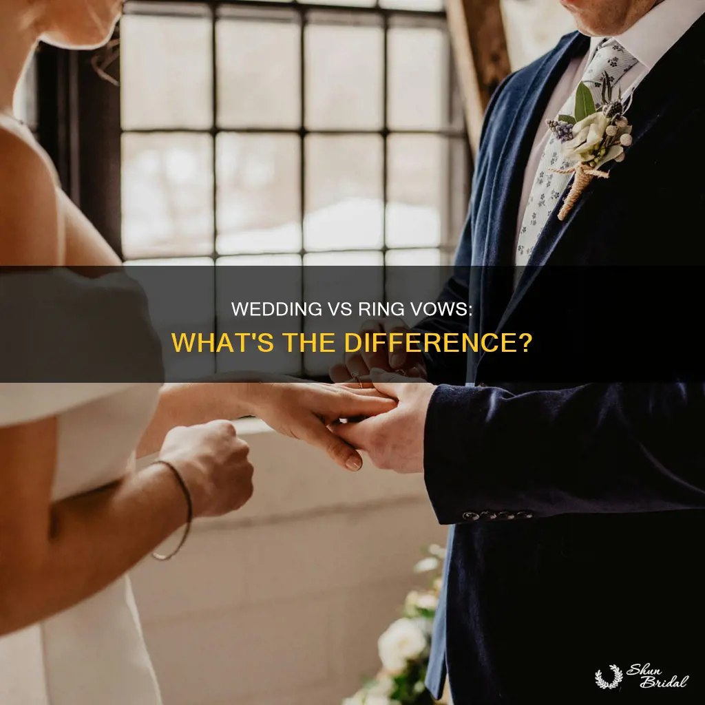 what is the difference between wedding vows and ring vows