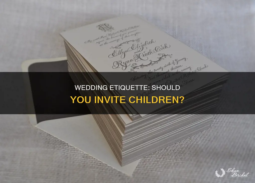 what is the ediquitte for inviting children to a wedding