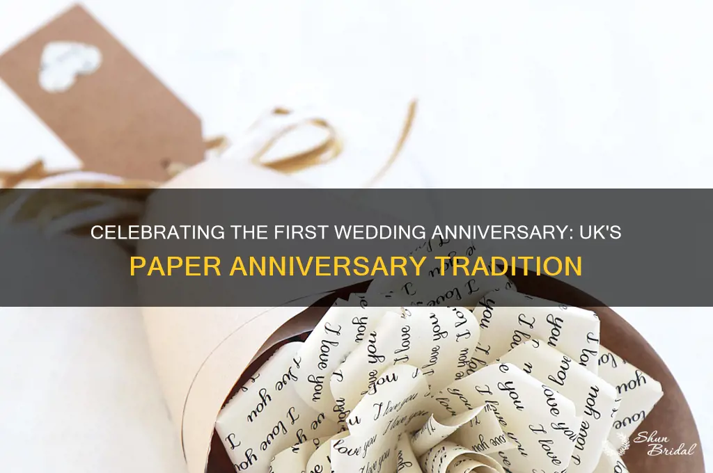 what is the first wedding anniversary called in the uk