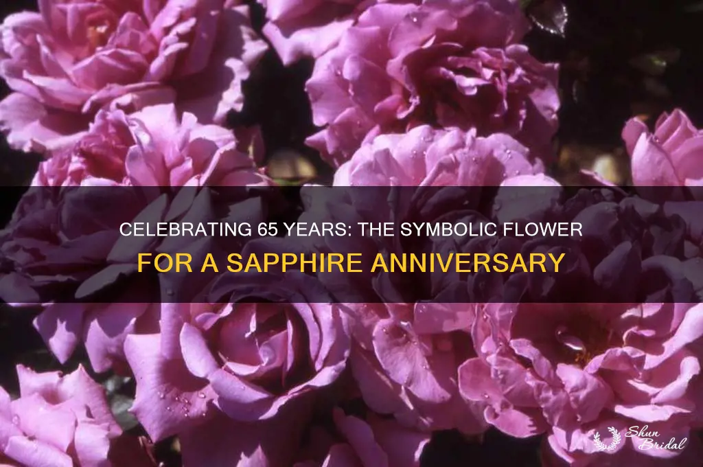 what is the flower for 65th wedding anniversary