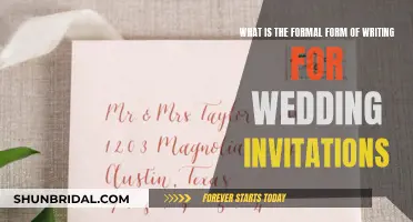 Crafting Wedding Invitations: Formal Writing Styles and Etiquette