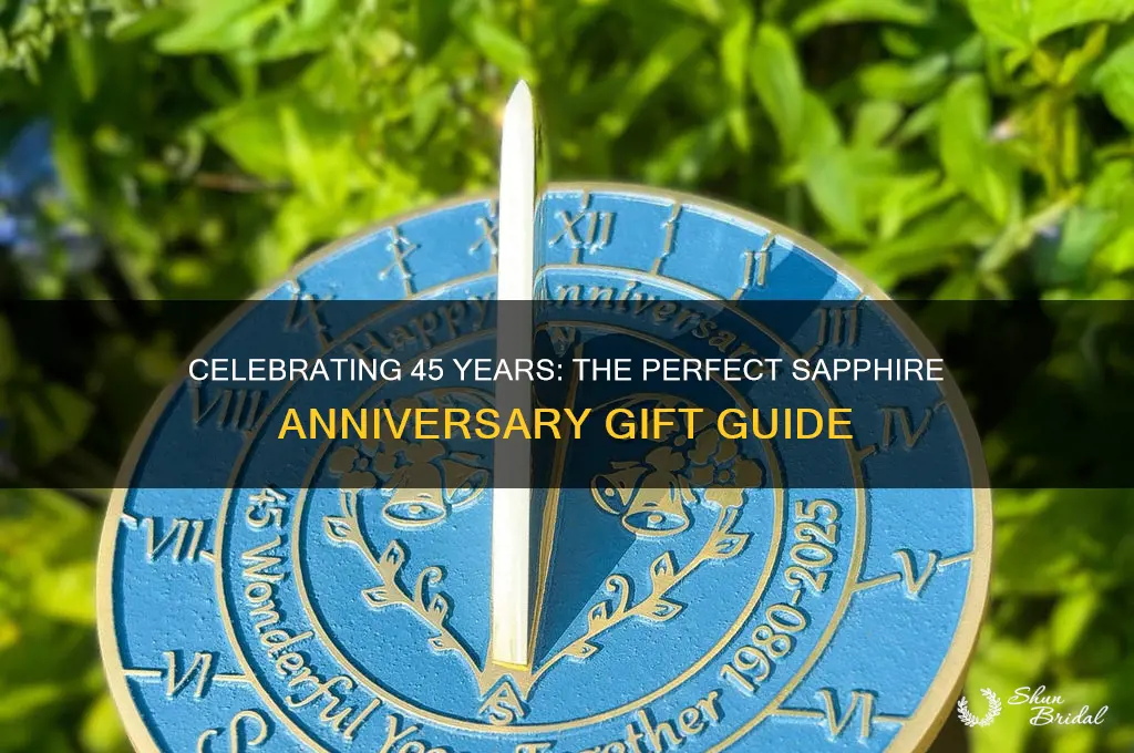 what is the gift for 45 year wedding anniversary