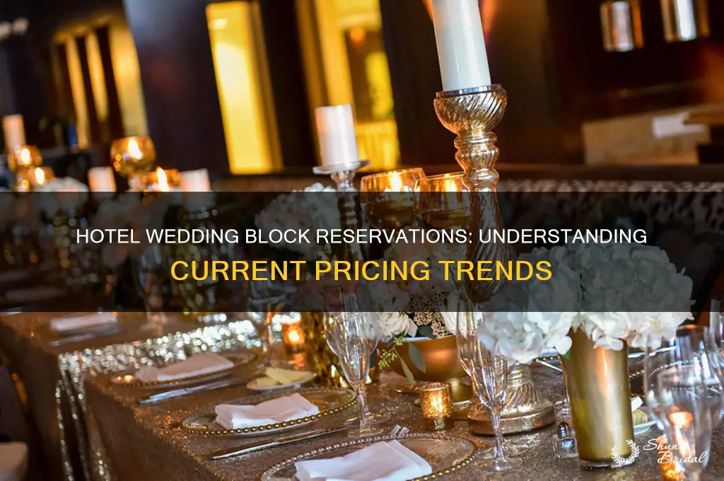 what is the going rate for hotel wedding block reservation