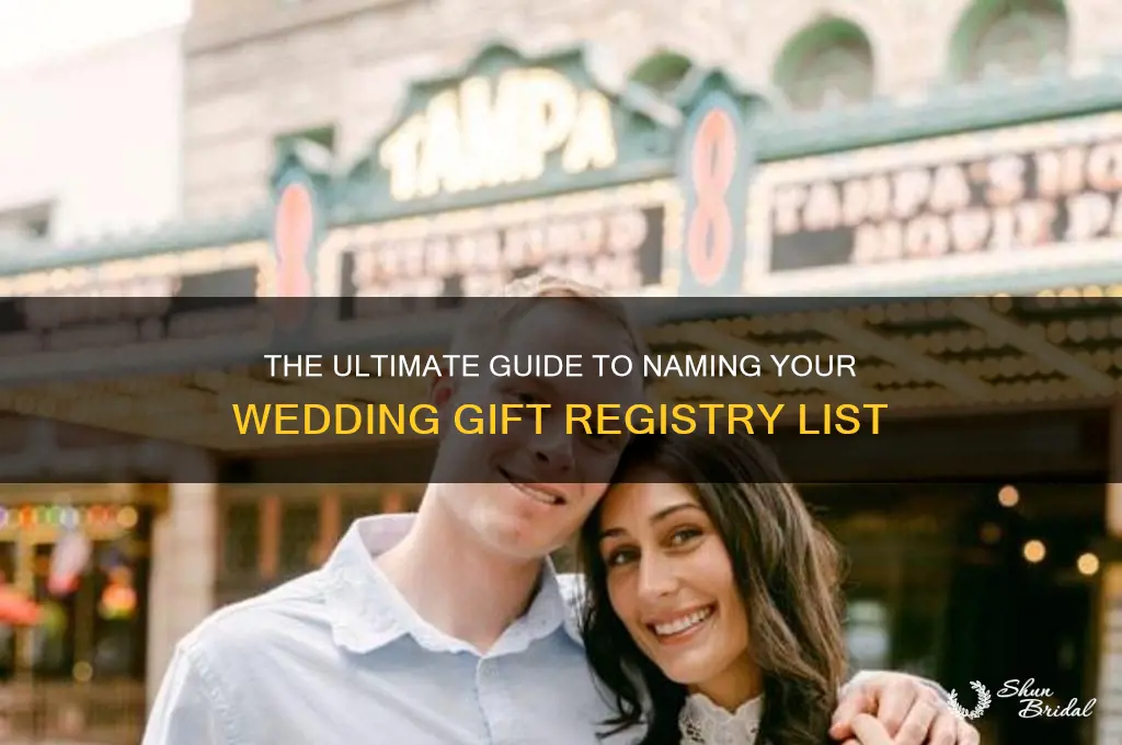 what is the list of gifts for a wedding called