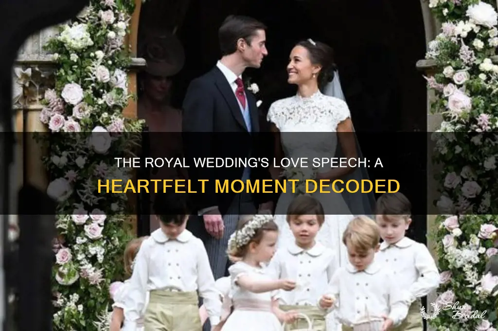 what is the love speech in the royal wedding