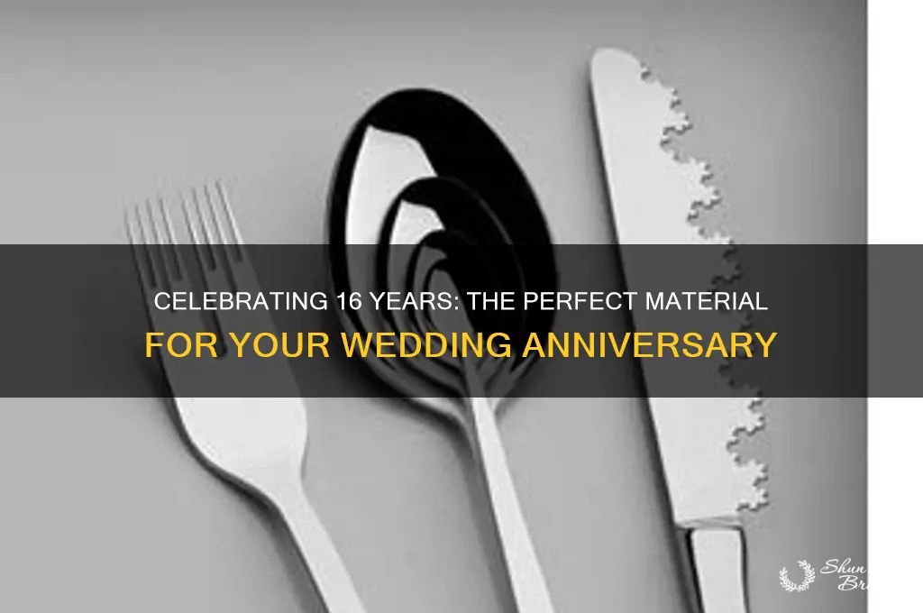 what is the material for 16th wedding anniversary