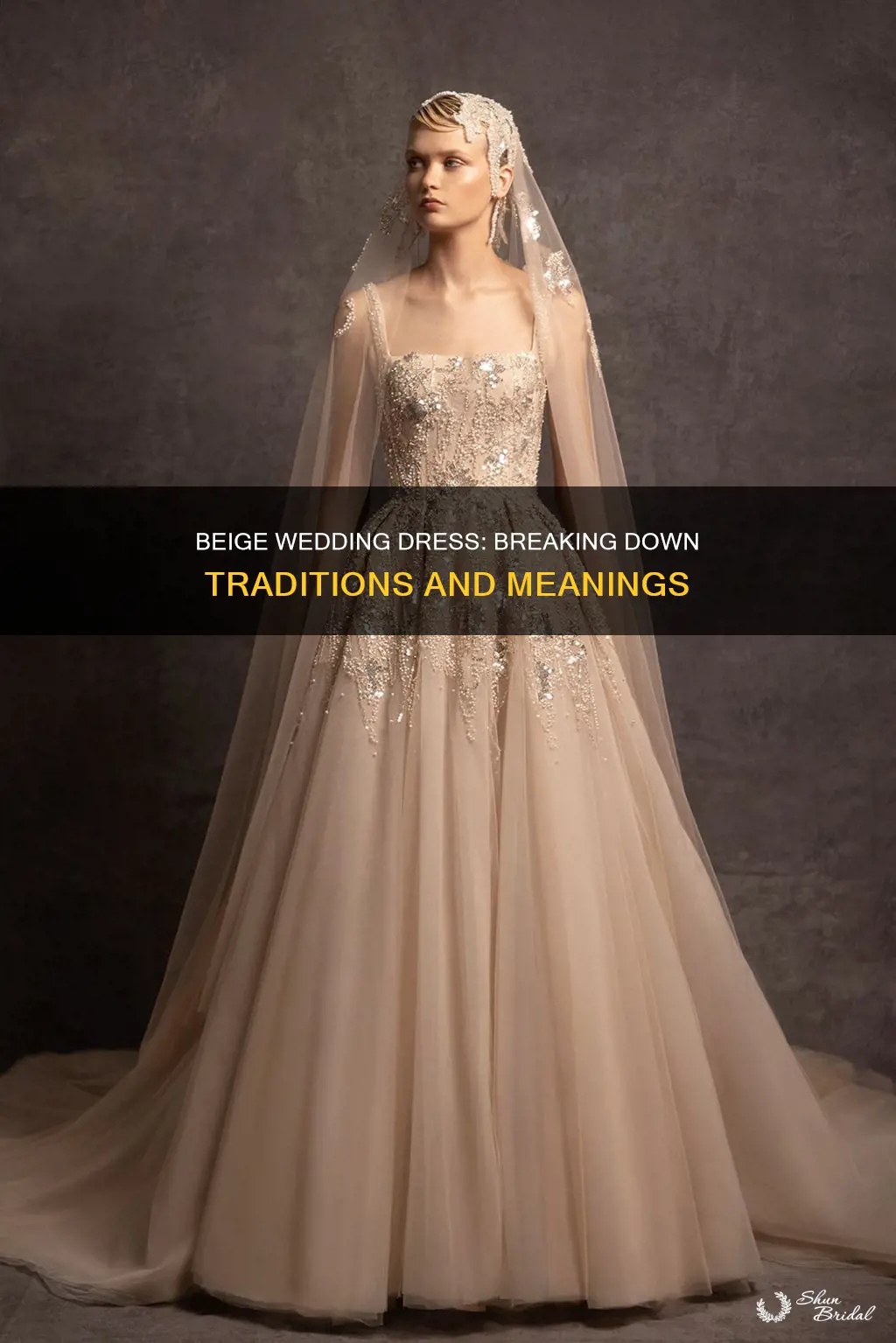 what is the meaning of a beige wedding dress