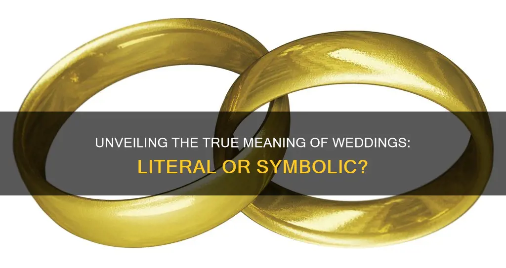 what is the meaning of the wedding literal or symbolic