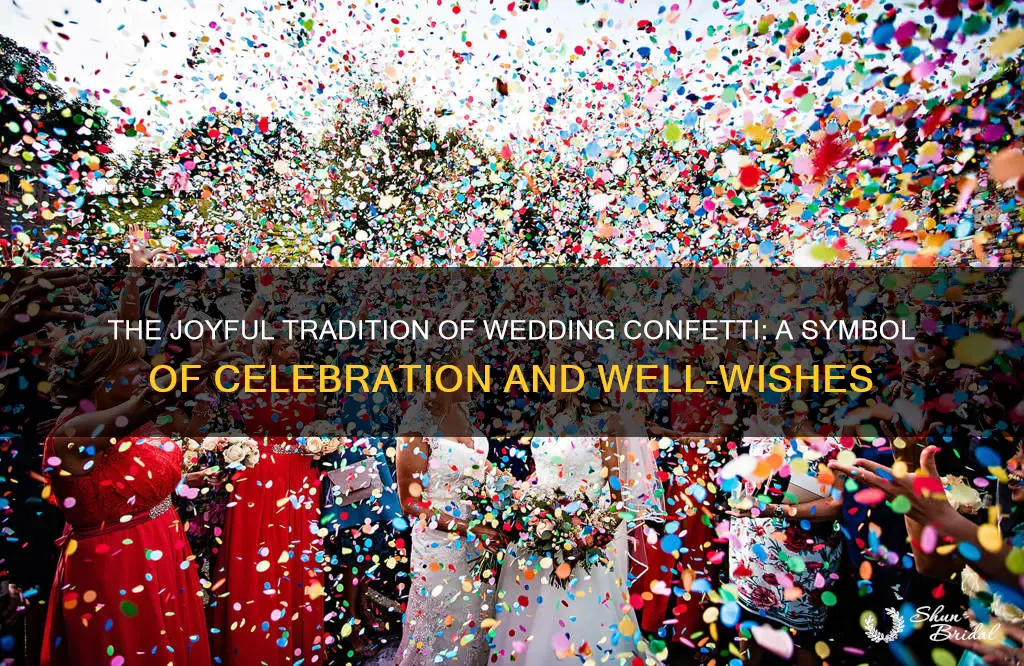 what is the meaning of throwing confetti at a wedding