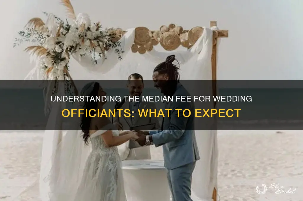 what is the median fee that a wedding officiate charges