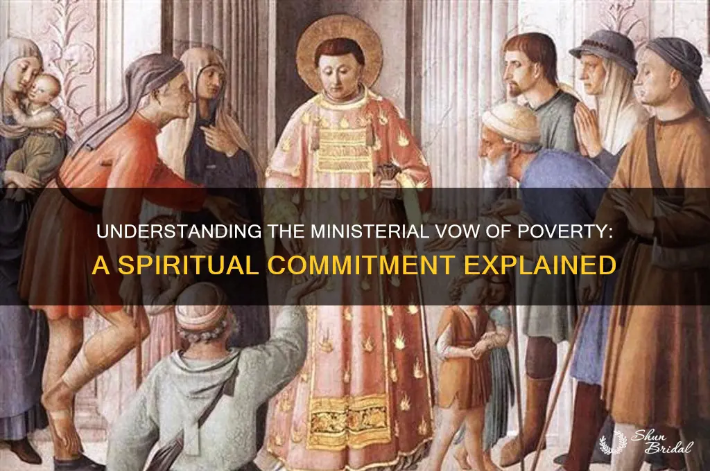 what is the ministerial vow of poverty