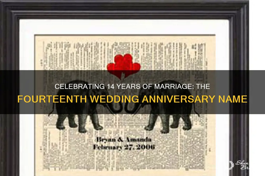 what is the name of fourteenth wedding anniversary