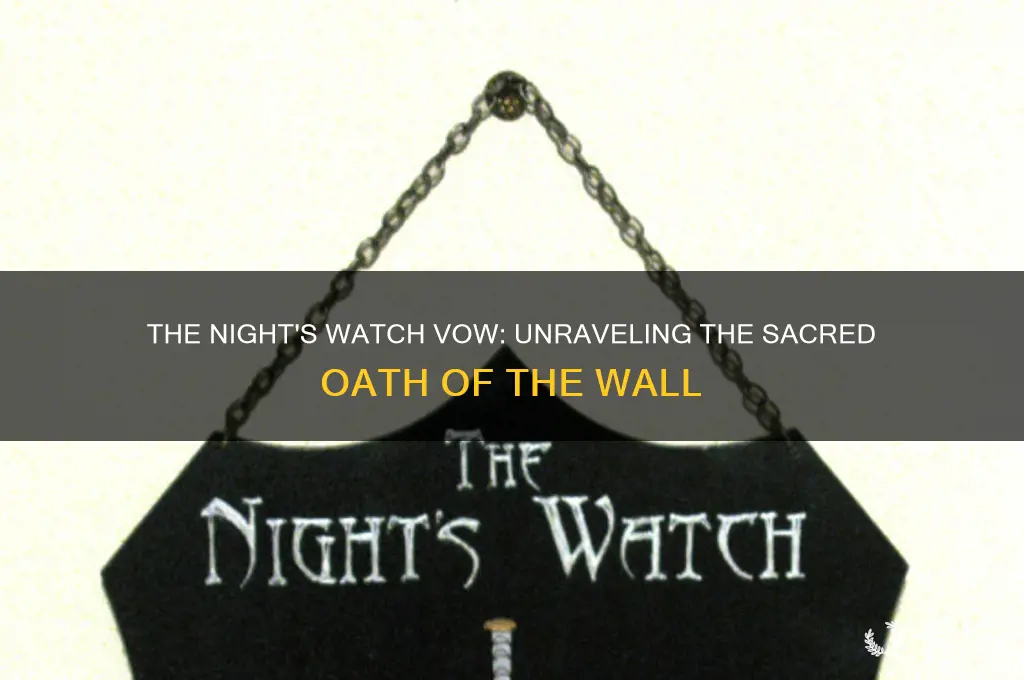 what is the nights watch vow