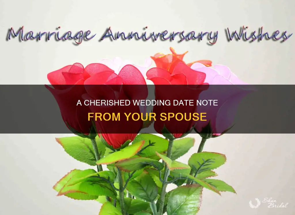 what is the note from spouse on wedding date