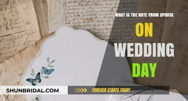 A Cherished Wedding Day Note: Spouse's Words of Love and Commitment