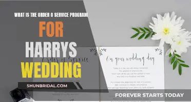 Harry's Wedding: Order of Service