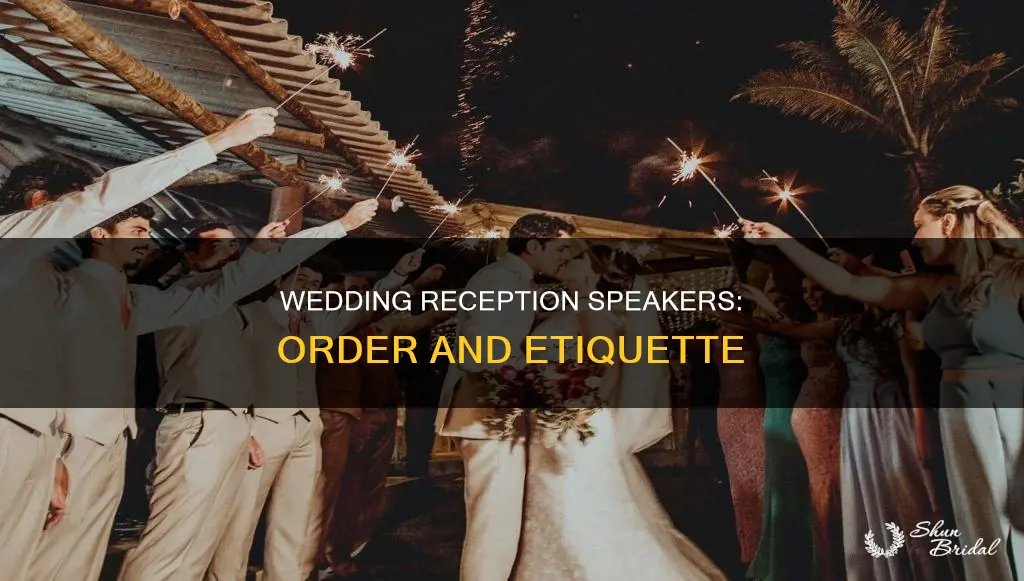 what is the order of speakers at a wedding reception