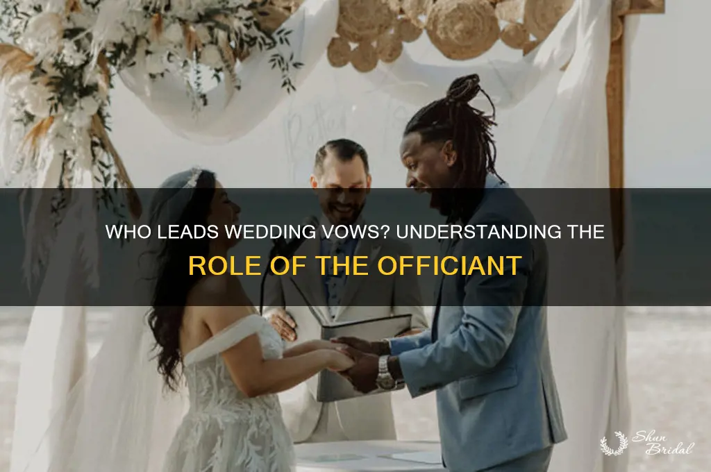 what is the person that conducts the vows called