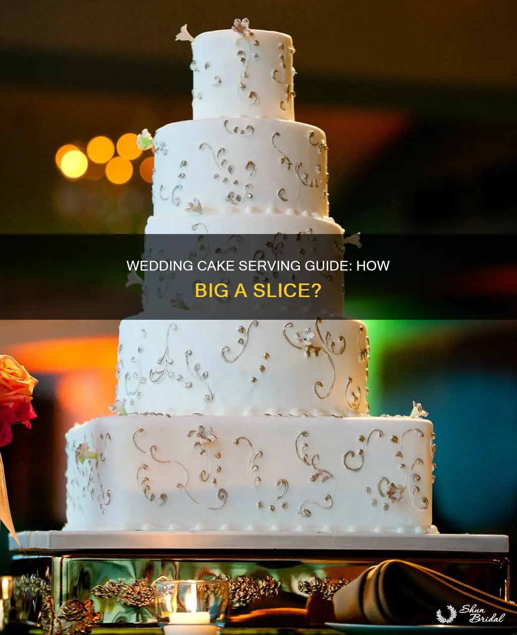 what is the portion size for serving a wedding cake