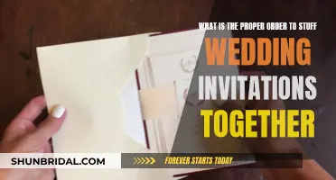 The Perfect Order: Stuffing Wedding Invitations