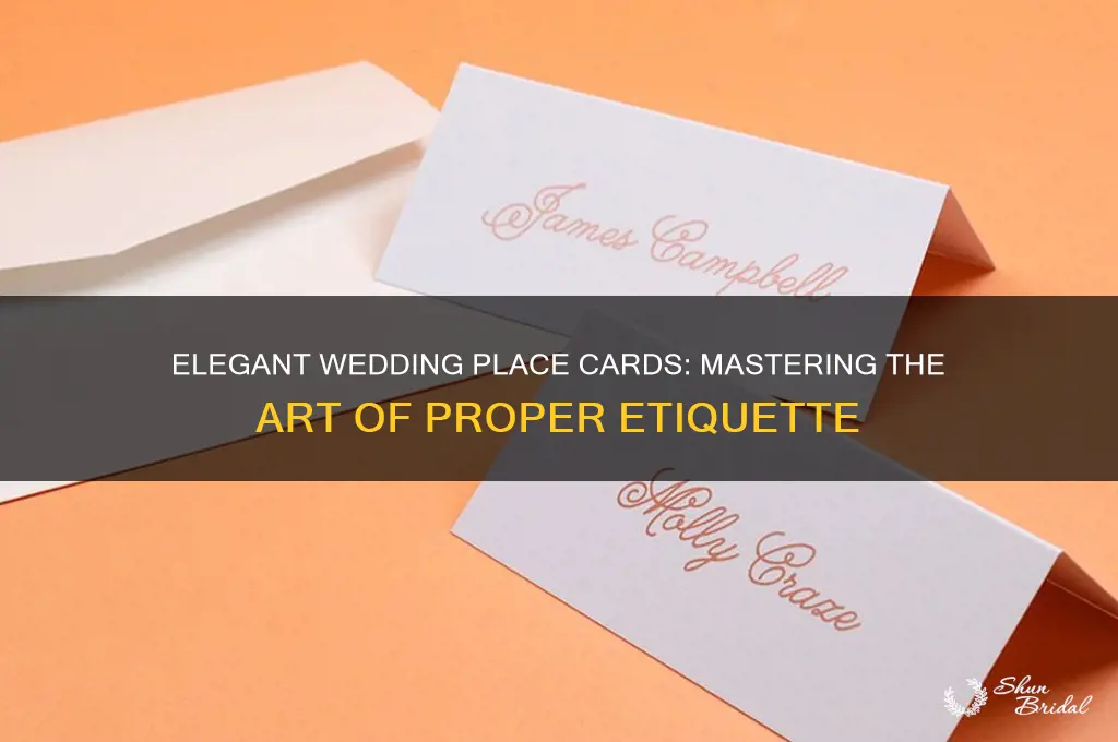 what is the proper way to write wedding place cards