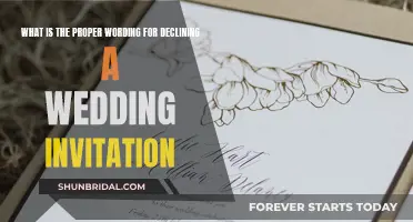 Declining a Wedding Invitation: Etiquette and Wording