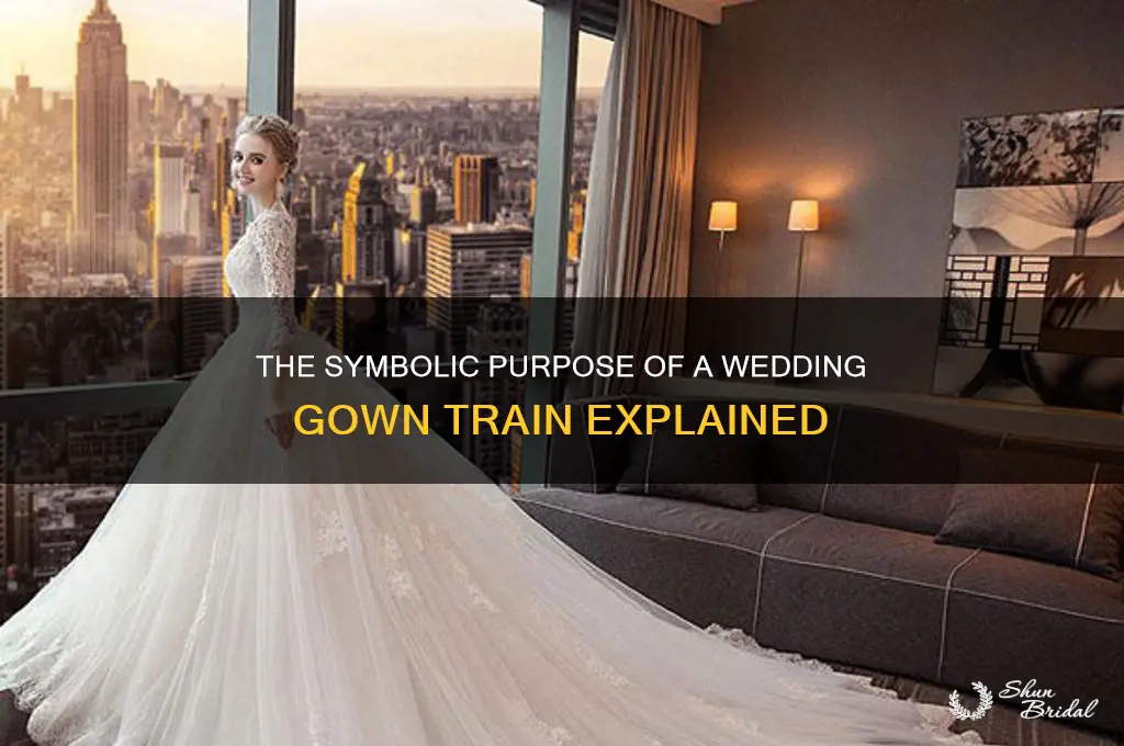 what is the purpose of a wedding gown train