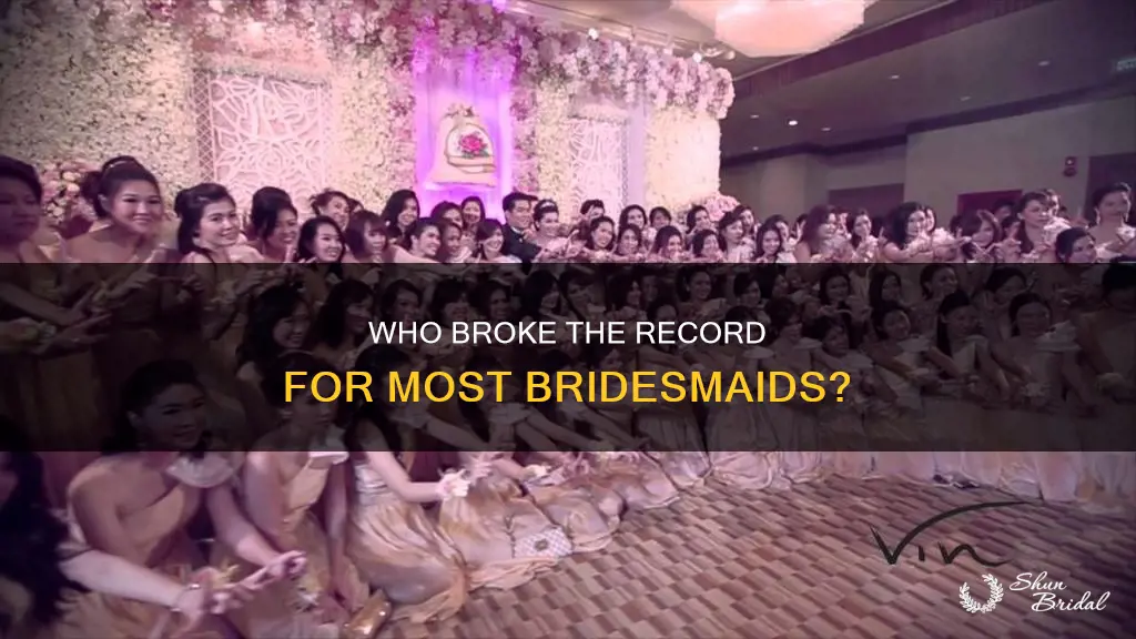 what is the record for most bridesmaids