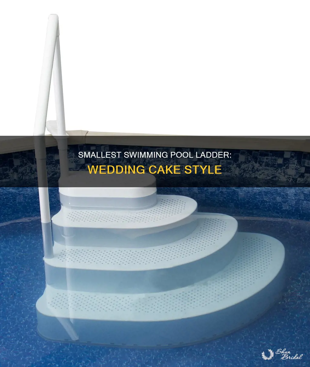 what is the smallest wedding cake style swimming pool ladder