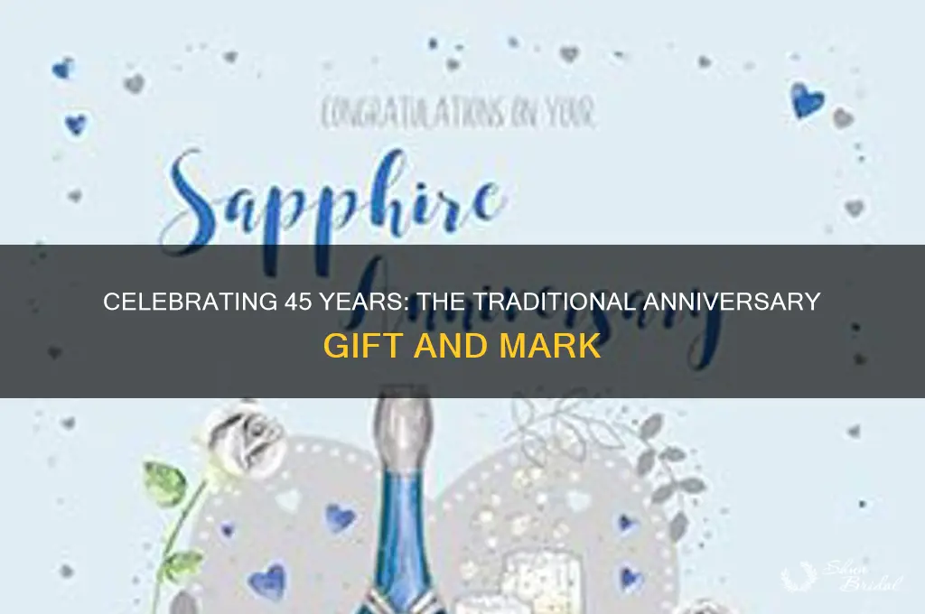 what is the standard mark of a 45th wedding anniversary