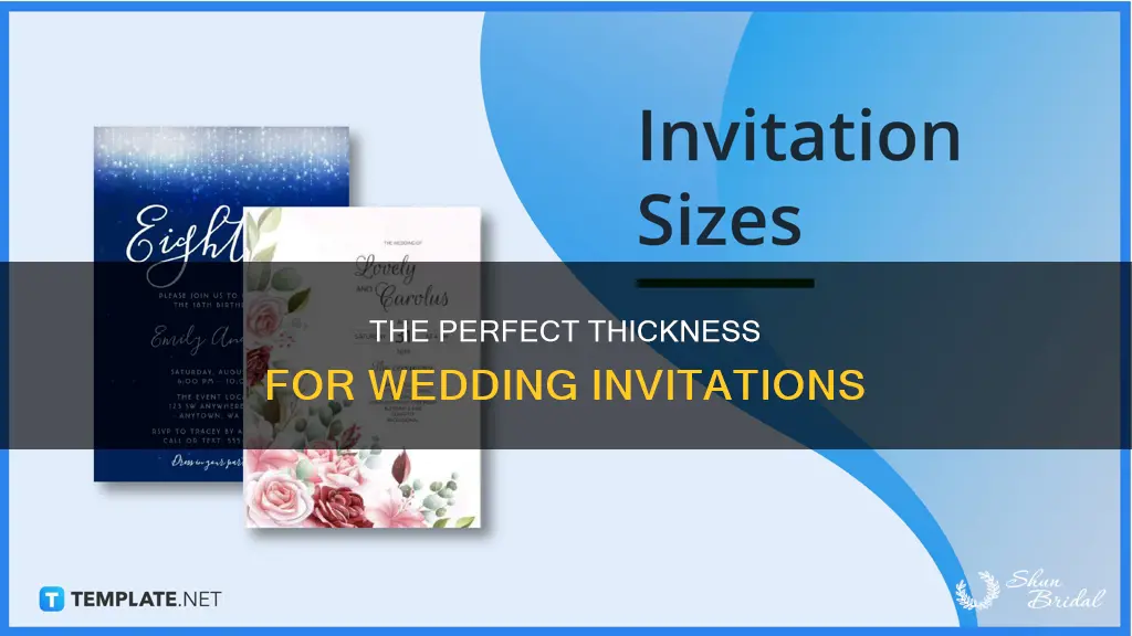 what is the standard thickness of wedding invitations