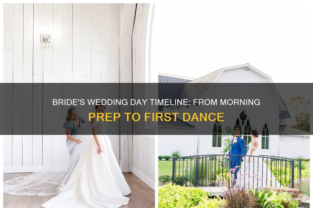 what is the timeline for wedding day for bride
