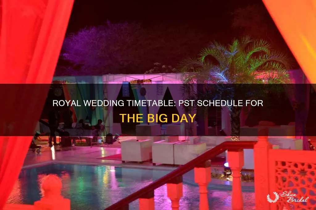 what is the timetable for the royal wedding pst