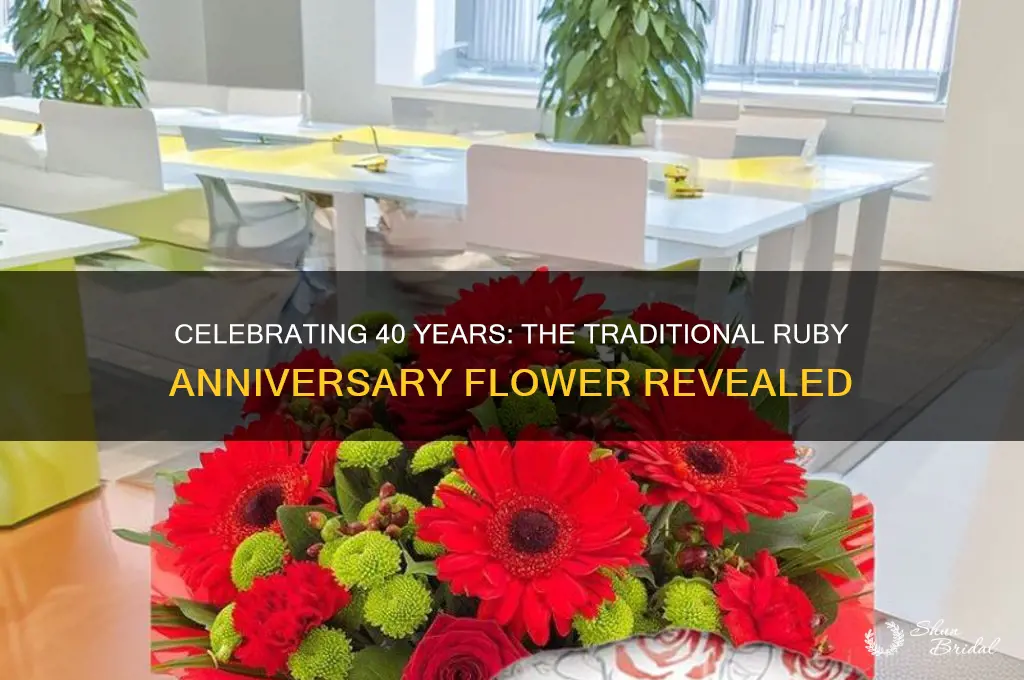what is the traditional flower for the 40th wedding anniversary