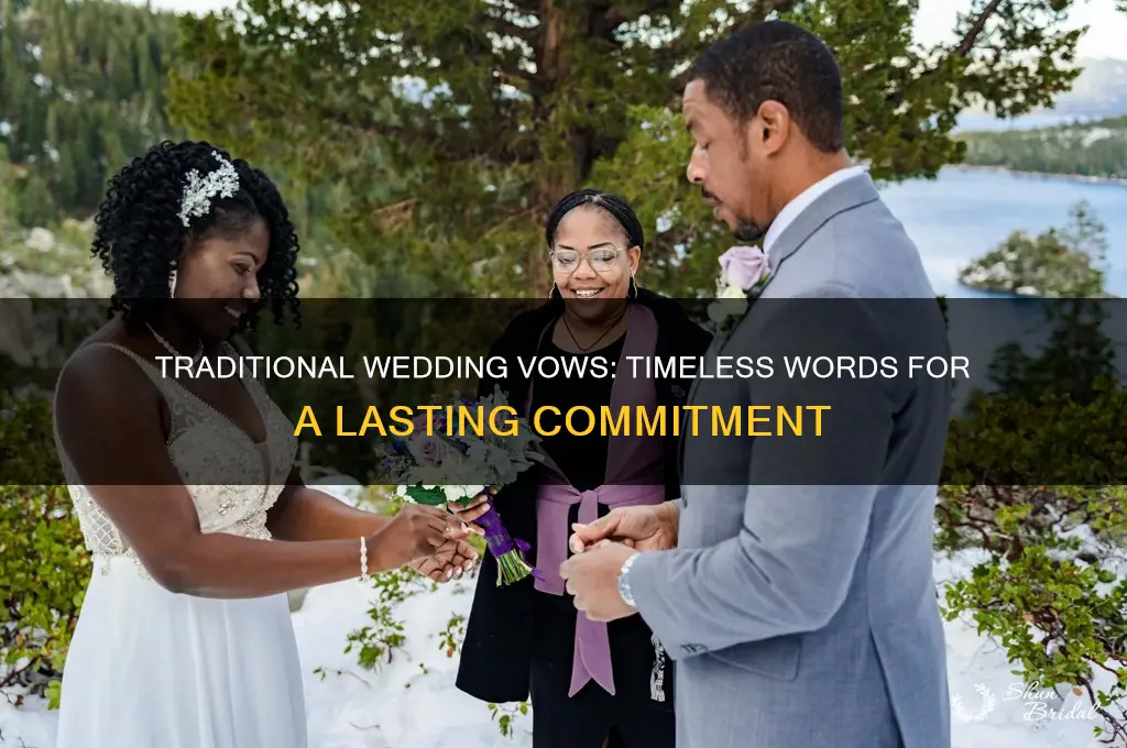 what is the traditional wedding vow script