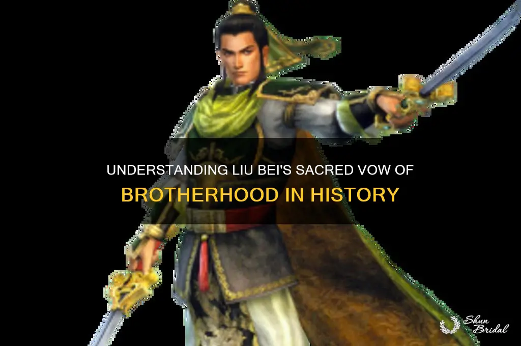 what is the vow of brotherhood that liu bei