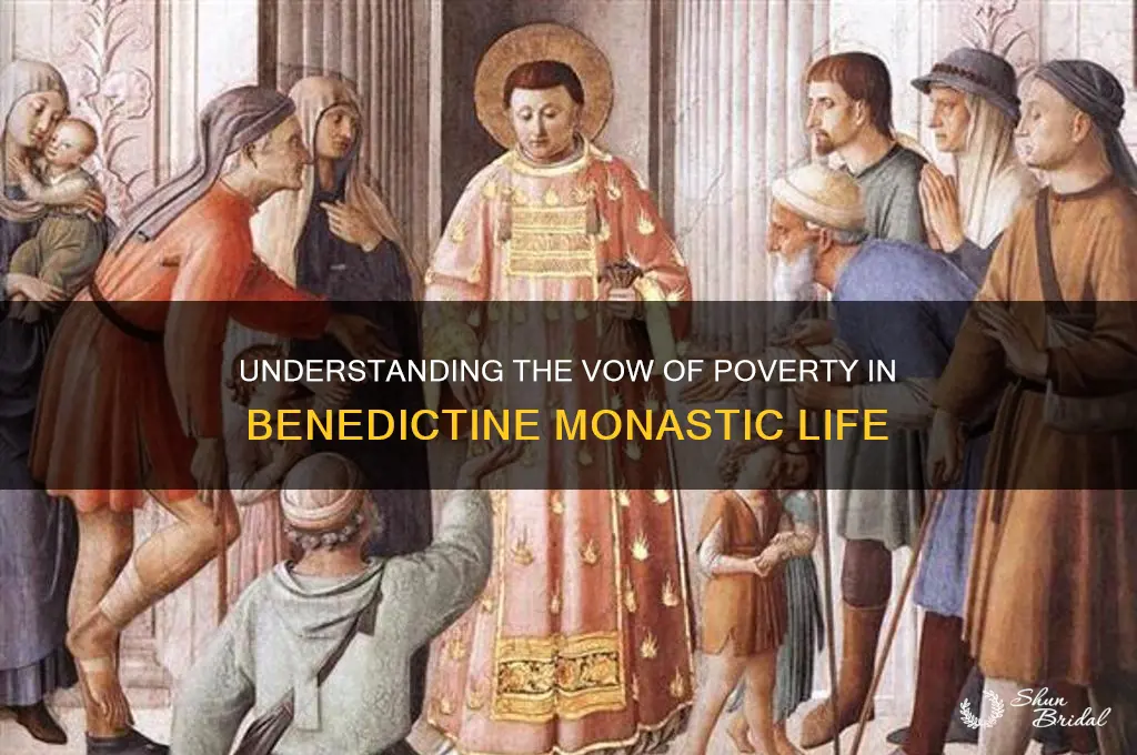what is the vow of poverty in the benedictine rule