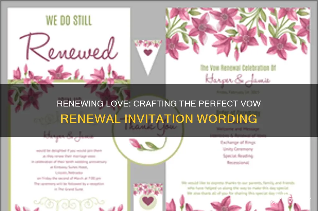 what is the wording for a vow renewal invitation