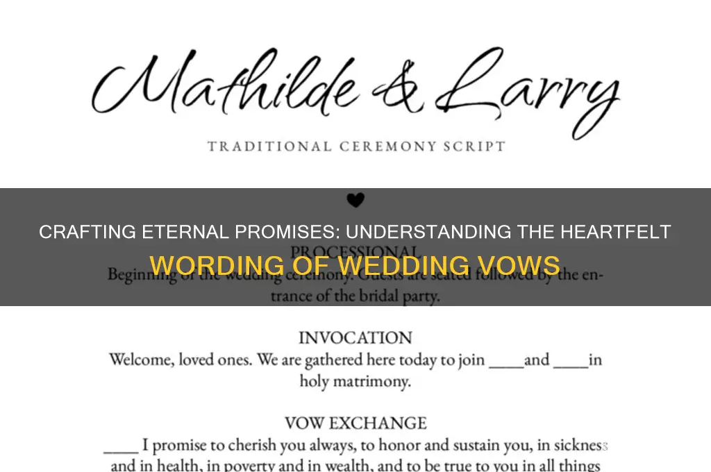 what is the wording of the wedding vows