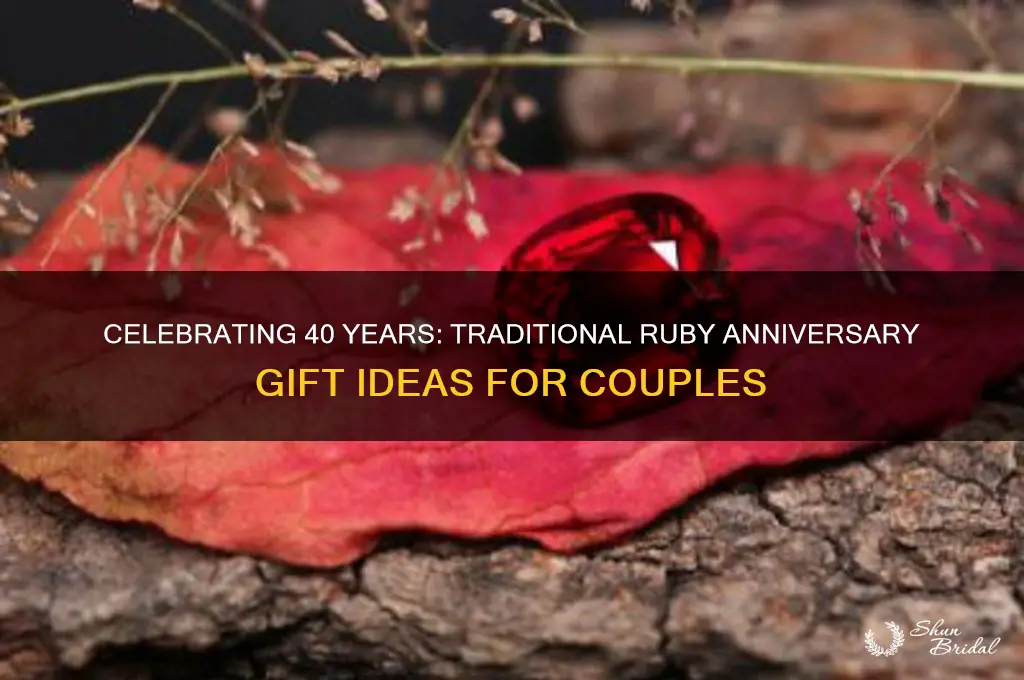 what is tradional to give someone for 40th wedding anniversary