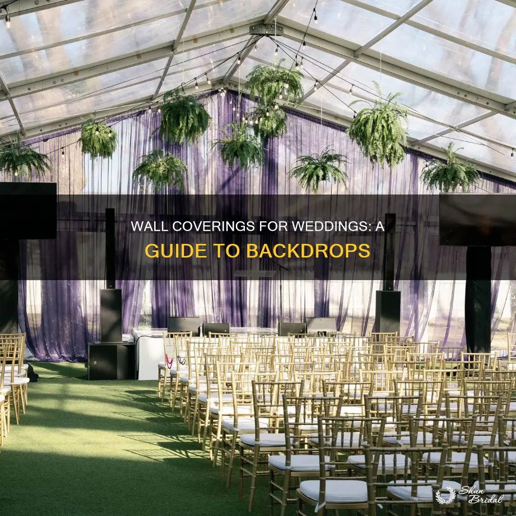 what is used to cover walls for weddings