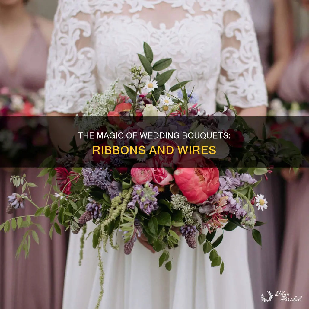 what is used to hol dtogether a wedding bouquet
