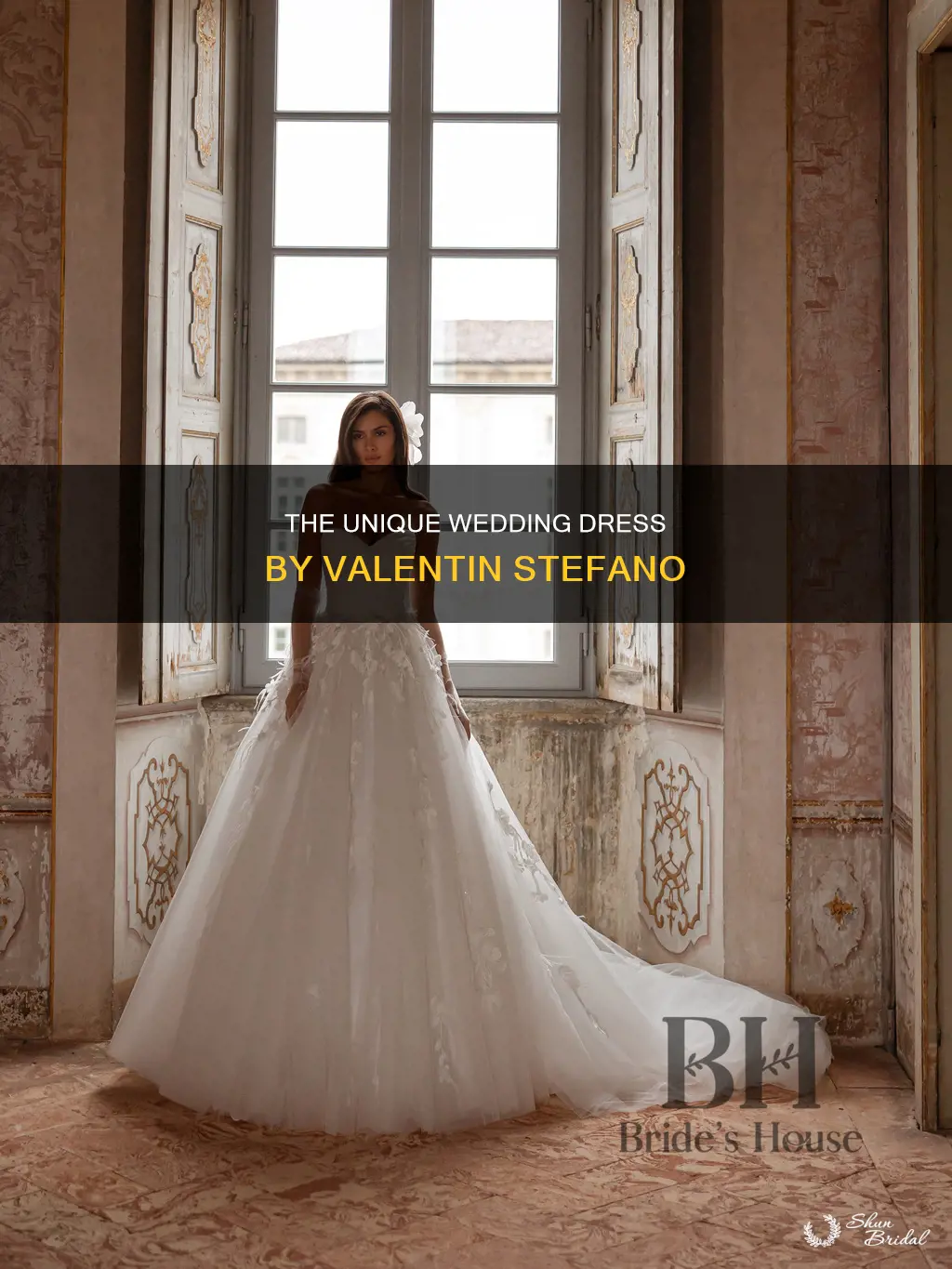 what is valentin stefano make a wedding dress out of